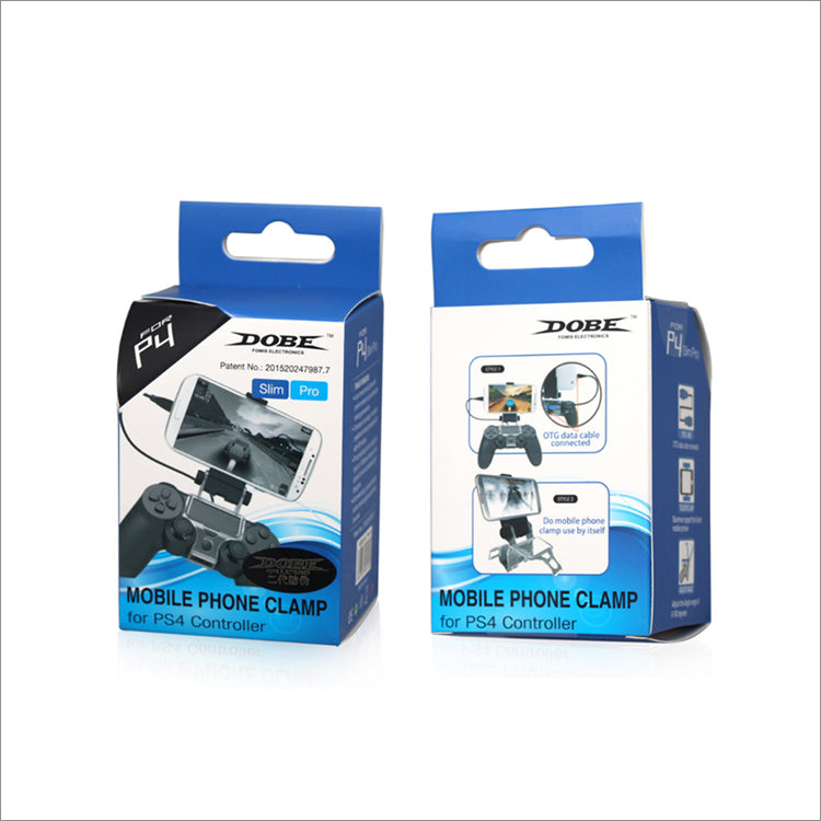 Dobe PS4 Controller Phone Clip Holder - Compatible with Sony PlayStation 4 DualShock 4 Controller - Mobile Gaming Mount for Smartphones - Perfect for On-the-Go Gaming & Streaming