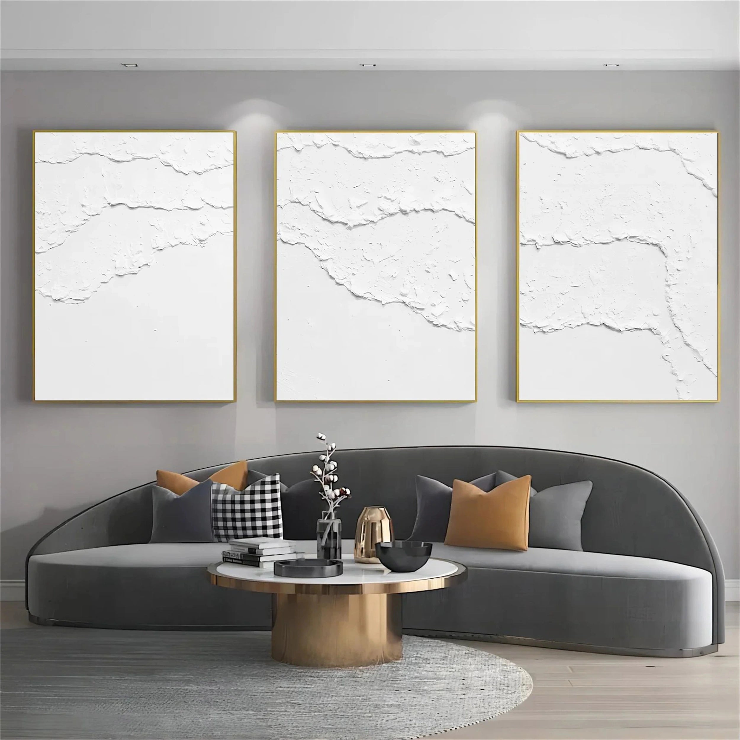 Minimalist Abstract Balance Canvas Wall Art Set of 3 - Modern Home Decor for Living Room, Bedroom & Office - #MM284