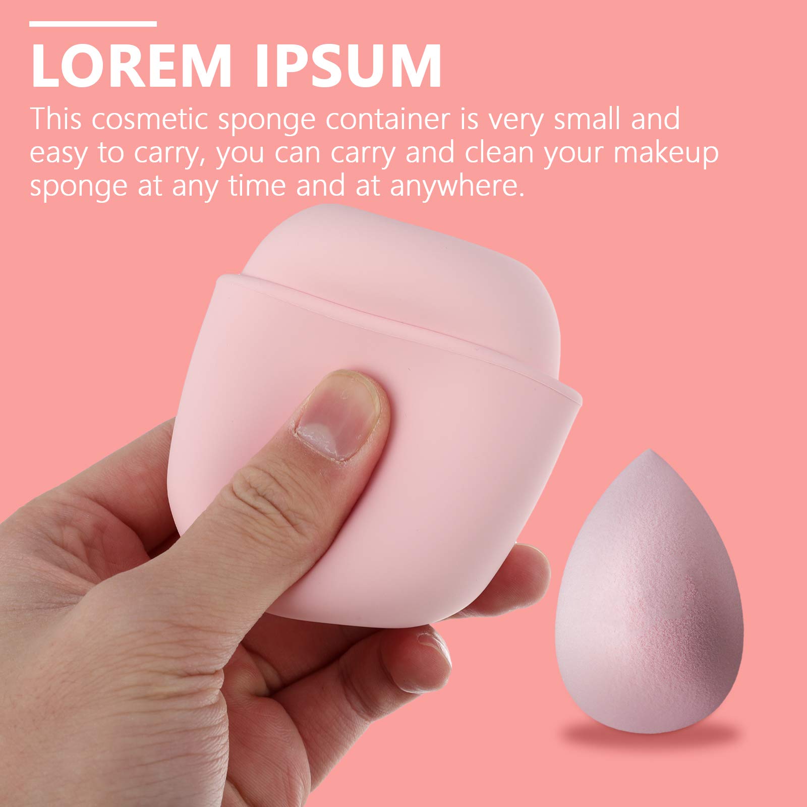 Makeup Sponge Holder & Drying Rack - Powder Puff Storage Box, Cosmetic Sponge Container Case, Beauty Blender Stand for Esponjas Para Maquillaje - Perfect for Vanity Organizer, Makeup Brush Drying & Travel Storage (White)