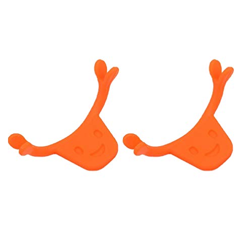 HEALLILY 2 Pack Smile Trainer Face Lifting Bands - Silicone Face Slimming & Muscle Training Straps for Jawline Contouring (Orange) - Perfect for Facial Yoga, Beauty Routine & Anti-Aging Skincare