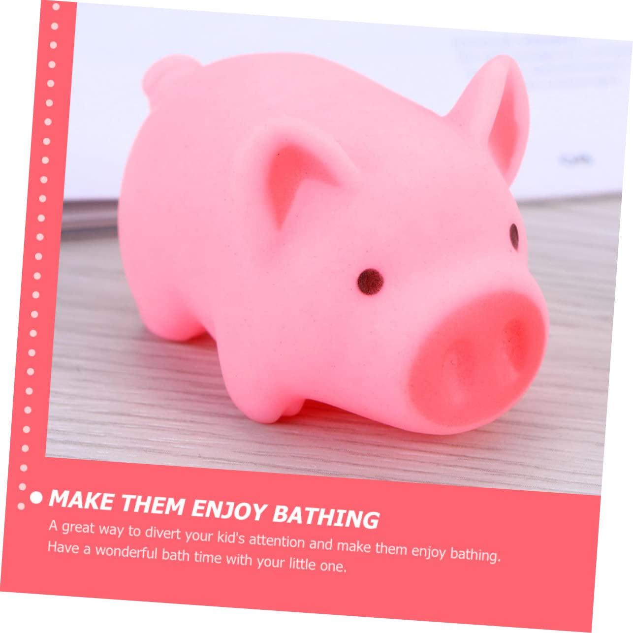 HEMOTON 30 Pcs Squeaky Piggy Bath Toys - Fun Pool Floating Toys for Toddlers & Kids, Plastic Animal Bathtub Play Set for Sensory Water Play & Baby Bath Time