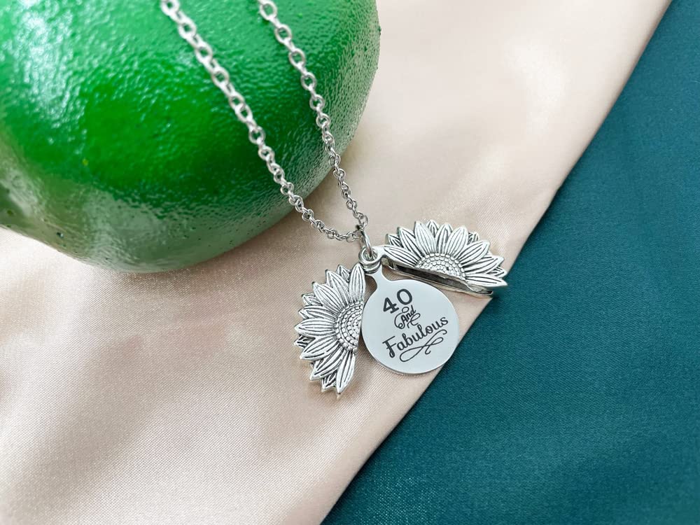 ZAHSY Sunflower Locket Necklace - Perfect Christmas, Birthday Gift for Daughter, Son, Mom, Wife - Ideal for 13, 18, 40, 60 Years Old - Great for Anniversaries, Graduations & Special Occasions