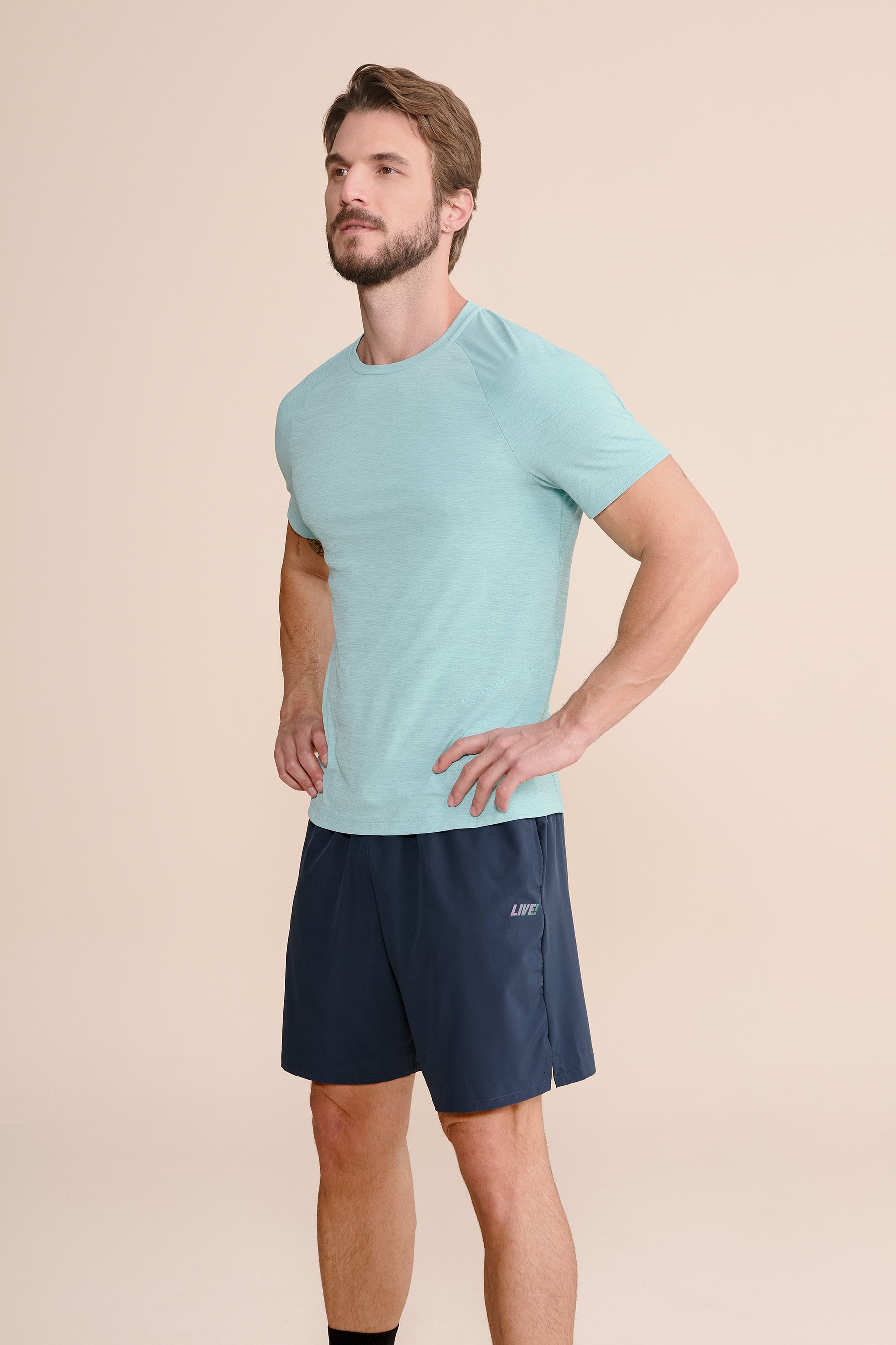 Men's Comfortable Merged T-Shirt - Soft Cotton Blend Casual Tee for Everyday Wear, Gym & Outdoors