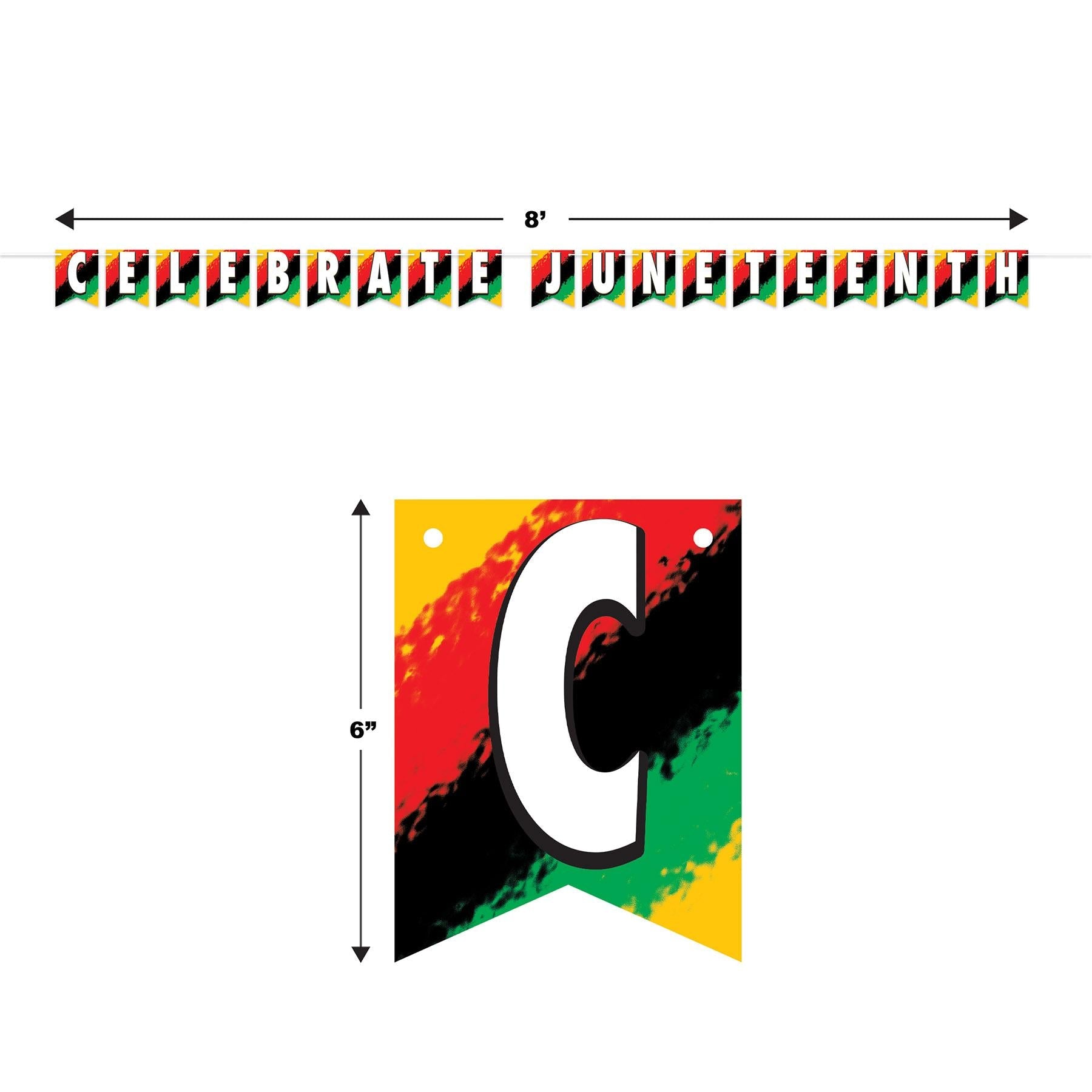 12 Pack Beistle Celebrate Juneteenth Streamers - Patriotic Party Decorations for Juneteenth Celebrations, African American History Month & Independence Day Events