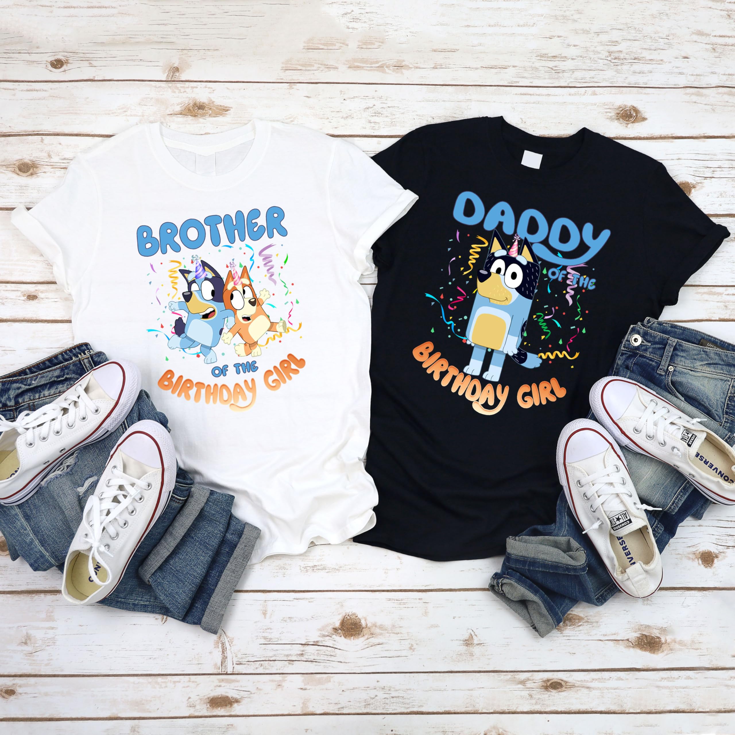 Custom Blue Dog Birthday Shirt for Boys & Girls - Personalized Pet Lover Tee for Dog Birthday Parties & Family Celebrations