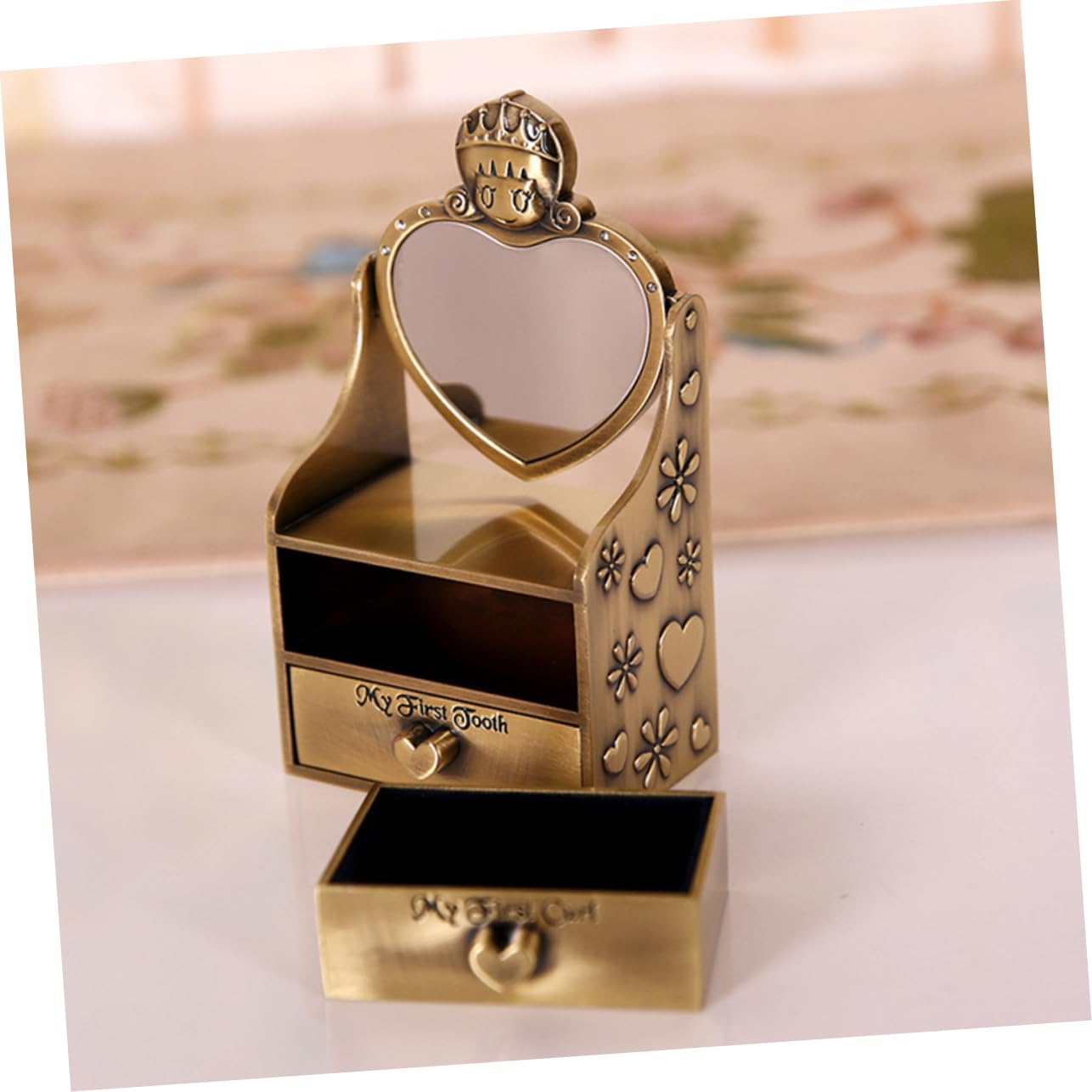 UPKOCH 2-Piece Keepsake Box for Baby Teeth - Premium Metal Tooth Storage Holder for Kids - Perfect for First Tooth, Memory Preservation & Special Milestones