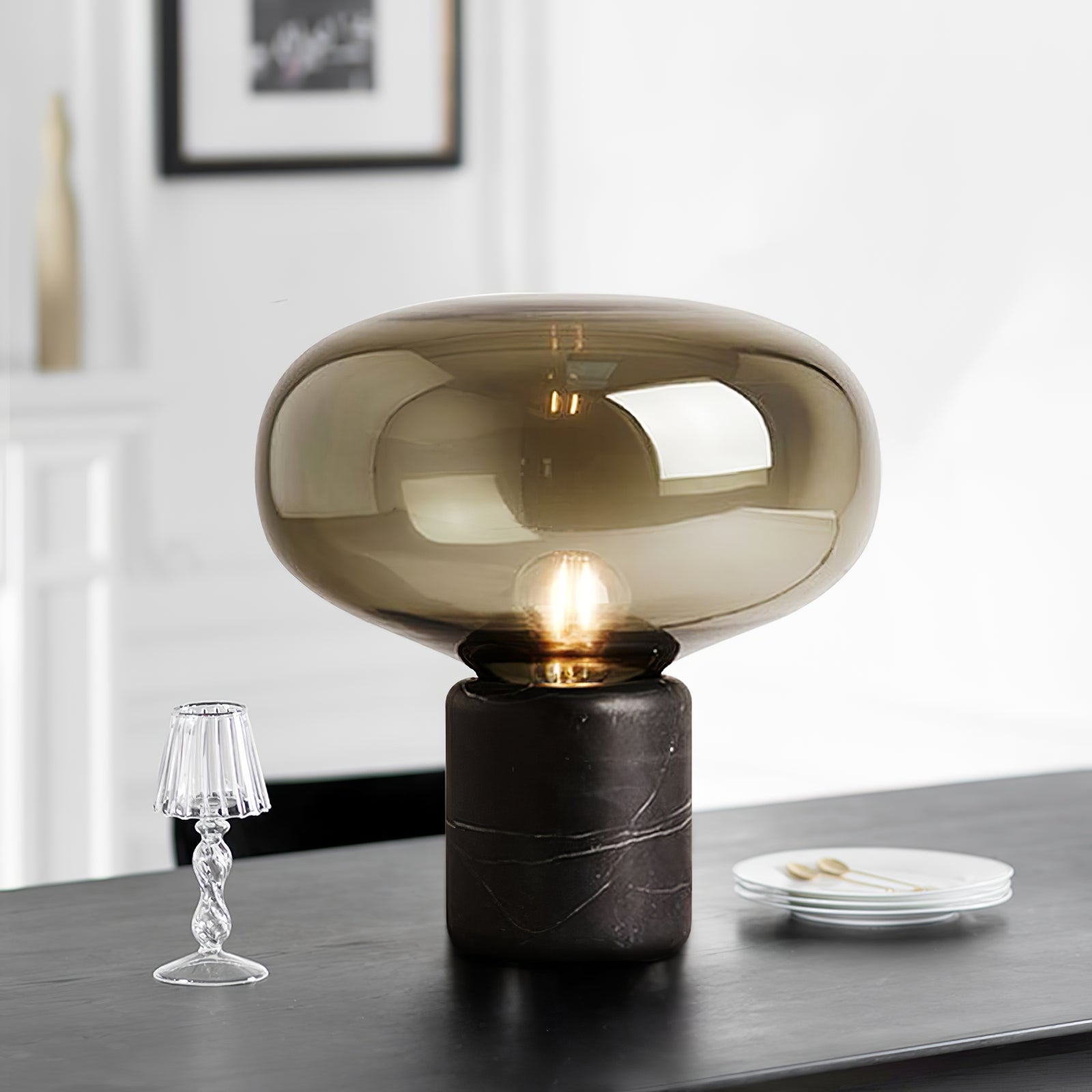 Sylvaine Modern Table Lamp - Elegant Bedside & Living Room Lighting for Home Decor - Perfect for Bedrooms, Offices, and Reading Nooks