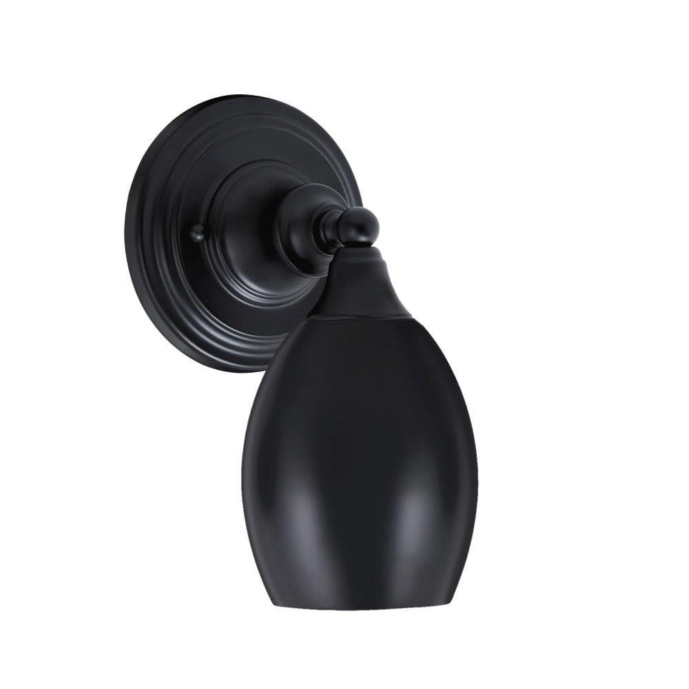 Toltec Lighting Matte Black 1-Light Wall Sconce (40-MB-426) - Modern Wall Light Fixture for Bedroom, Hallway & Living Room Decor