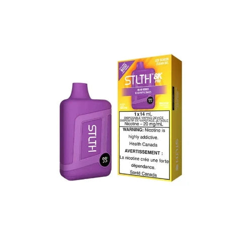 STLTH 8K PRO Disposable Vape with LED Display - 8000 Puffs | 5-Pack for Long-Lasting Use | Perfect for Travel, Parties & On-the-Go Vaping (Ontario)
