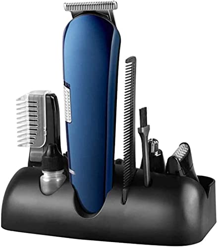 Professional Beard Trimmer & Hair Clippers Kit for Men & Kids - 5-in-1 Electric Grooming Set with Hair Scissors, Nose & Beard Trimmer - Perfect for Home Barbering, Travel & DIY Haircuts