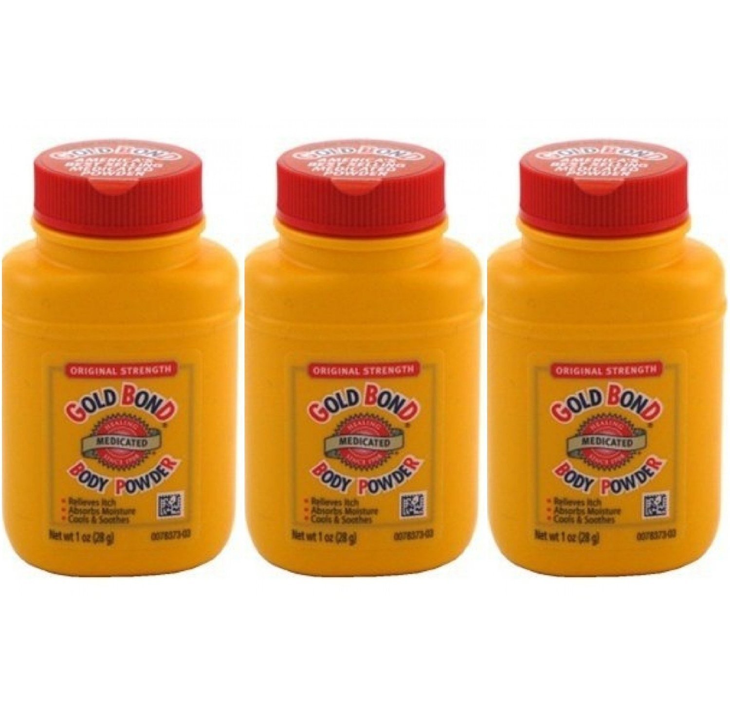 Gold Bond Medicated Powder 1 Ounce Travel Size (Pack of 3) - Talcum Powder for Body Odor & Chafing Relief - Perfect for Gym, Travel & Daily Use
