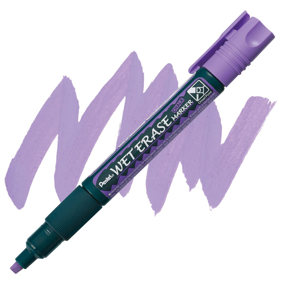 Pentel Wet Erase Chalk Markers - 12 Pack Violet Medium Tip Markers for Whiteboards, Glass, Windows & Non-Porous Surfaces - Ideal for Teachers, Restaurants & Retail Signage