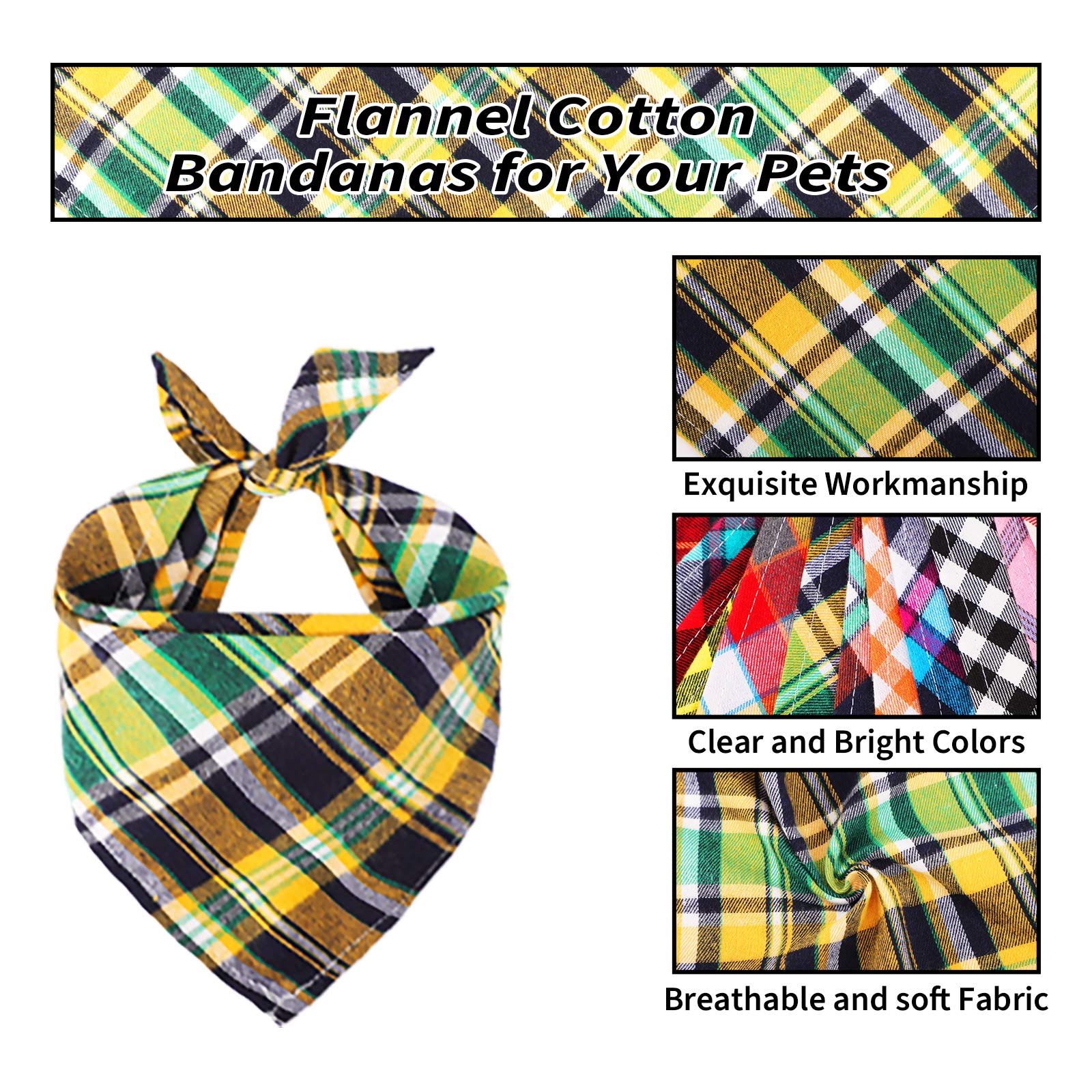 30 PCS Segarty Adjustable Dog Bandanas for Small Medium Large Dogs - Plaid Triangle Pet Scarves, Washable Dog Kerchiefs & Bibs for Puppies, Boys & Girls | Perfect for Fall Fashion, Outdoor Adventures & Pet Photo Shoots