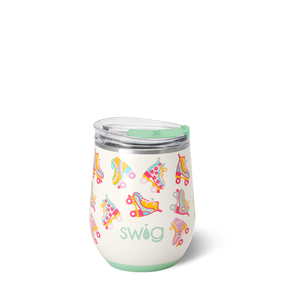 12oz Stemless Wine Glass for Roller Skating Rink - Perfect for Parties, Weddings & Casual Drinking at Home