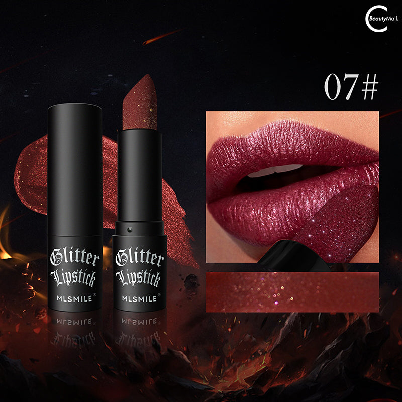 MLSMILE Glitter Shine Lipstick - Long Lasting Moisturizing Lipstick with High Pigment, Vegan & Cruelty Free - Perfect for Parties, Date Night & Special Occasions