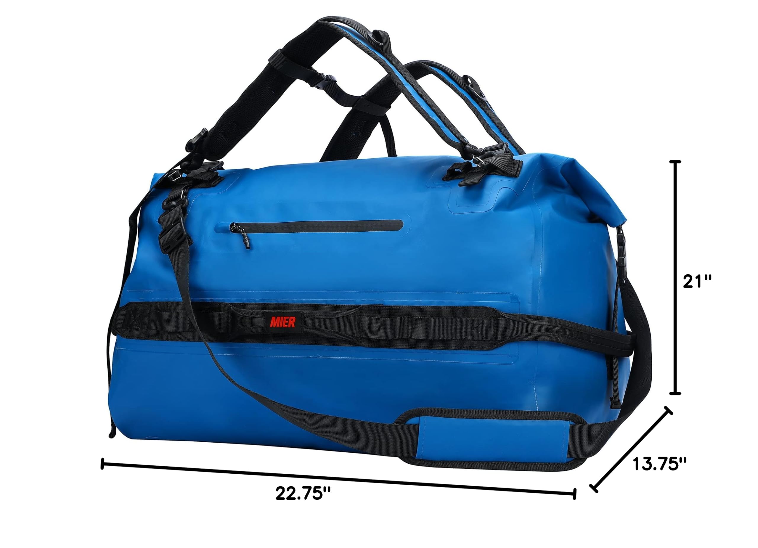 MIER Large Waterproof Duffel Bag - 60L/80L Rolltop Dry Backpack for Kayaking, Rafting, Boating, Swimming, Camping, Travel, Gym & Beach | Perfect for Outdoor Adventures, Water Sports & Travel Gear Storage
