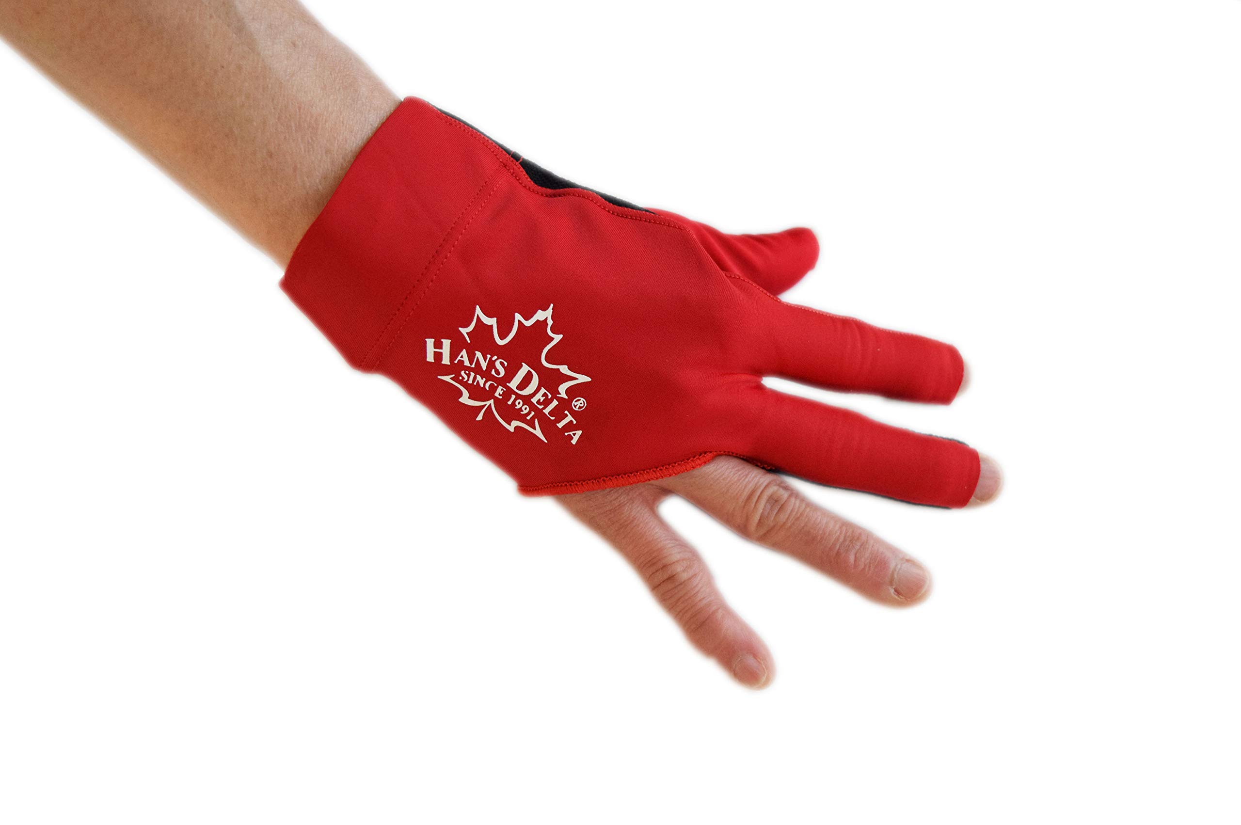 HAN'S DELTA Premium Billiard Pool Cue Glove - Snooker & 8 Ball Accessories for Smooth Shots (Multiple Colors) - Perfect for Professional Players & Home Game Rooms