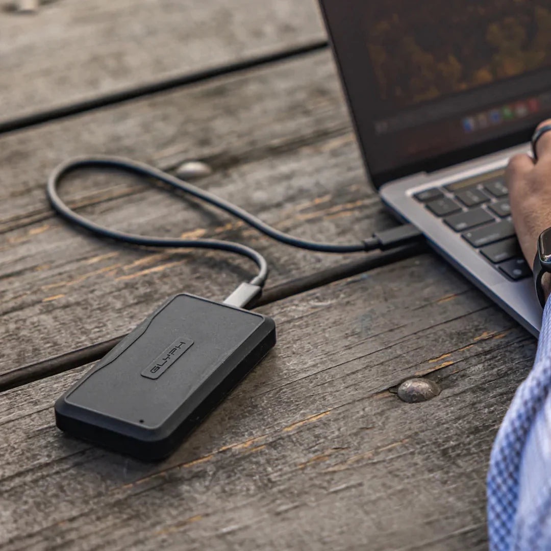 Glyph Technologies 1TB Atom PRO Portable Thunderbolt 3 NVMe SSD V2 - Ultra-Fast External Storage for Mac & PC, Perfect for 4K Video Editing, Gaming & Professional Workflows