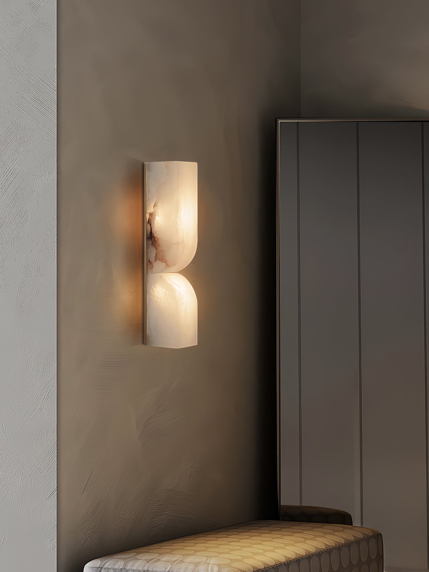 Alabaster Essence Wall Sconce - Elegant Handcrafted Light Fixture for Bedroom, Living Room & Hallway Decor - Perfect for Ambient Lighting and Home Interior Design