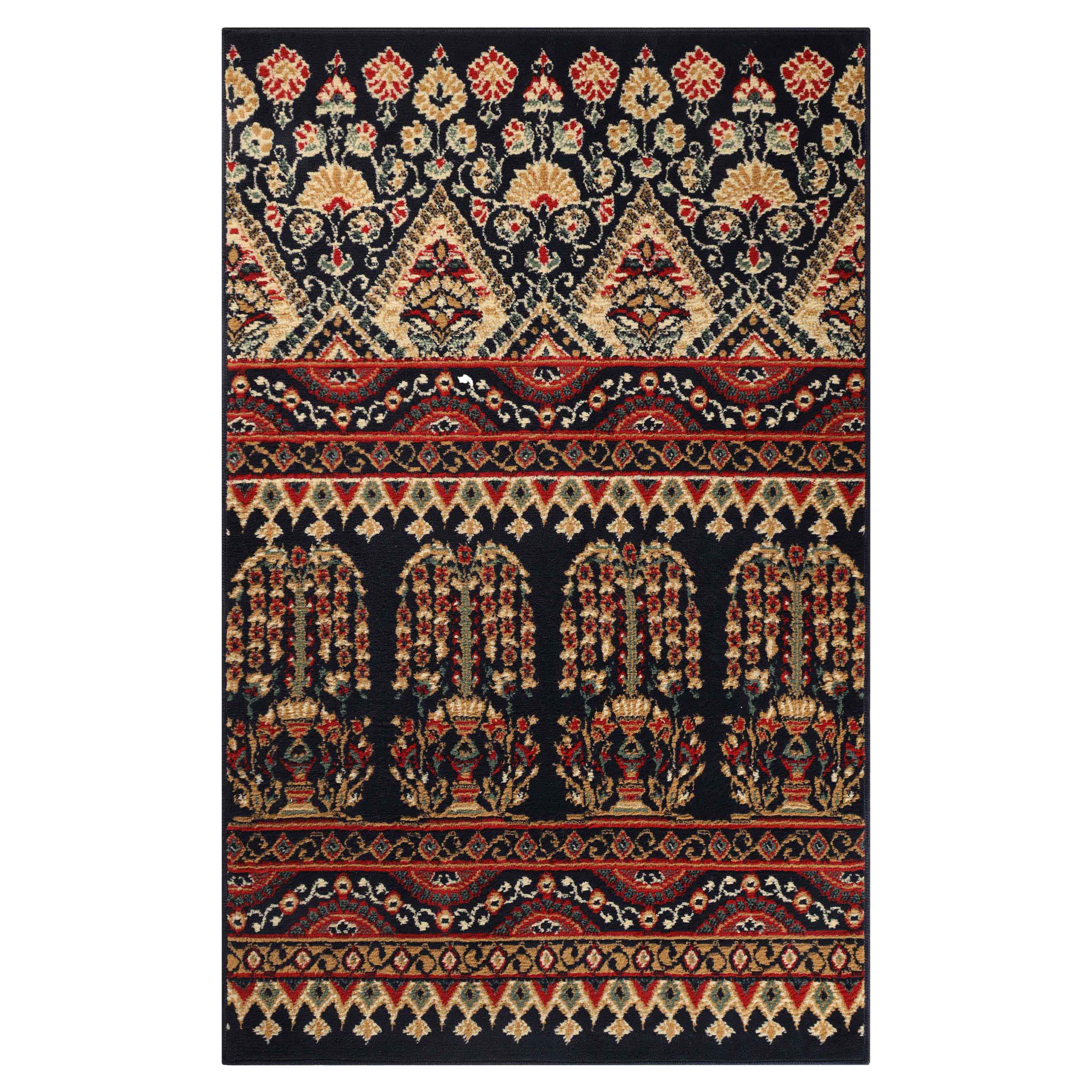 Stylish Adena Abstract Floral Indoor Area Rug - Soft Non-Slip Living Room Carpet for Bedroom, Dorm & Home Decor