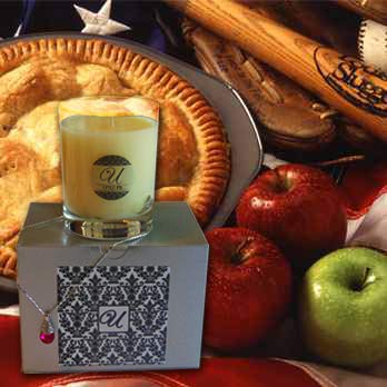 Premium Apple Pie Scented Candle in 14 oz Glass Jar - Unrivaled Candles Select-a-Size (Ring Size 8) with Surprise Jewelry Inside ($10-$10,000 Value) - Perfect for Home Decor, Gifts & Relaxation