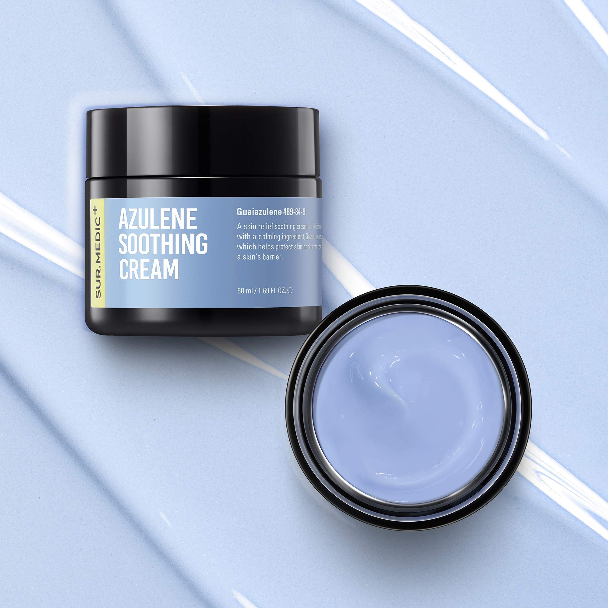 Azulene Soothing Double Skin Care Set for Sensitive Skin - pH Balancing Cleanser & Hydrating Soothing Cream | Korean Skincare Routine for Redness Relief & Post-Cleansing Calm | Perfect for Daily Gentle Face Care & Post-Treatment Skin Recovery