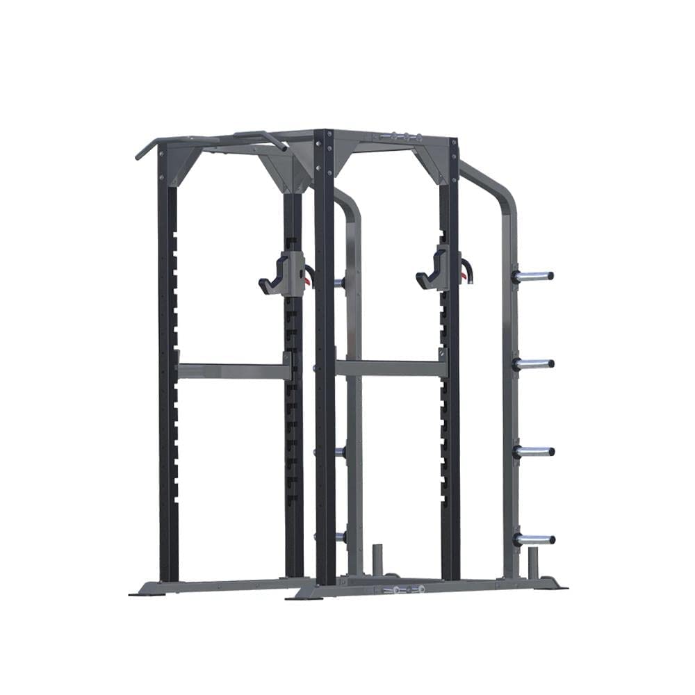 Heavy Duty Power Rack for Home Gym - Squat Rack with Pull-Up Bar & Weight Plate Storage | Perfect for Strength Training, Weightlifting & CrossFit Workouts
