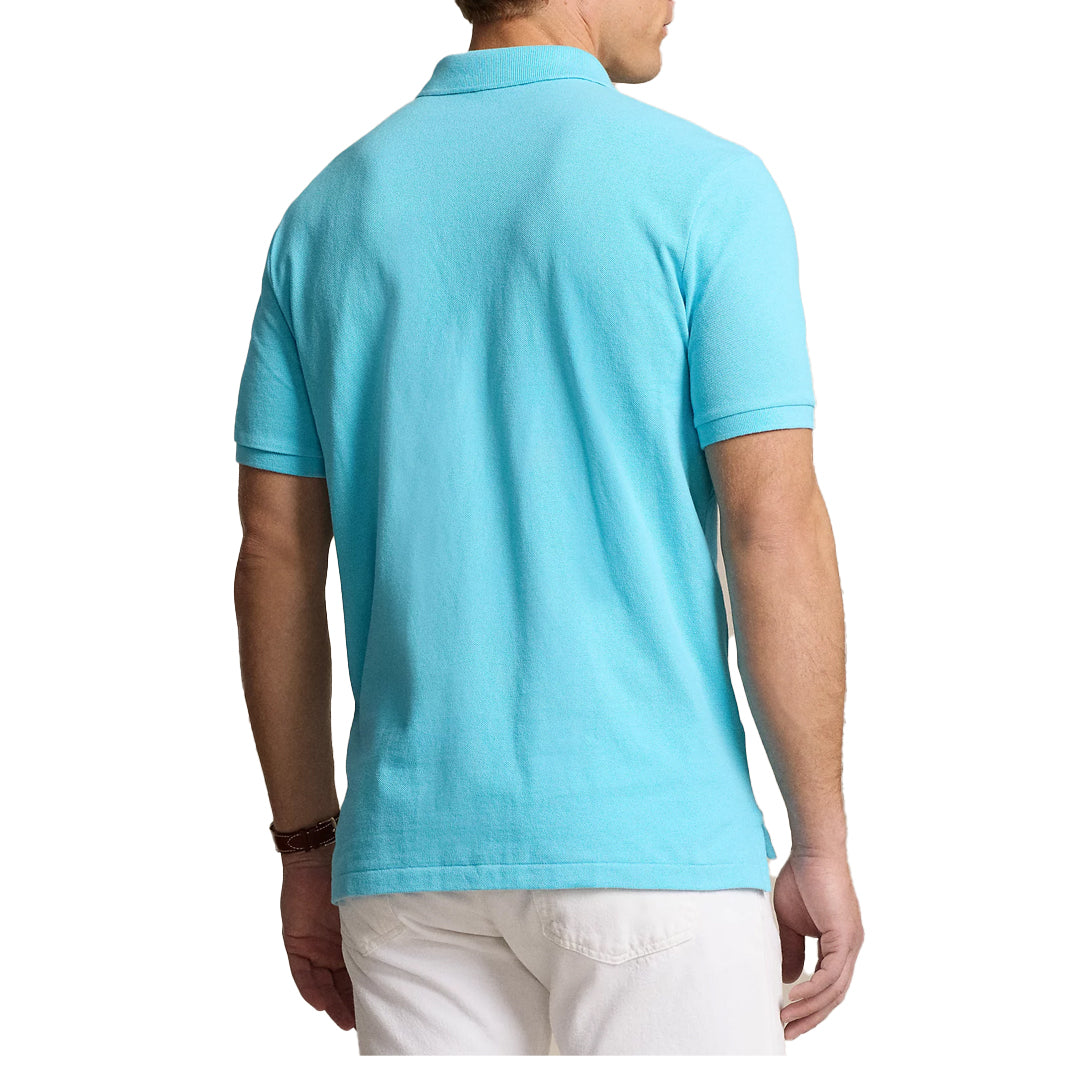 Classic Fit Mesh Polo Shirt for Men - Turquoise Nova Color - Breathable & Comfortable for Golf, Casual & Business Wear