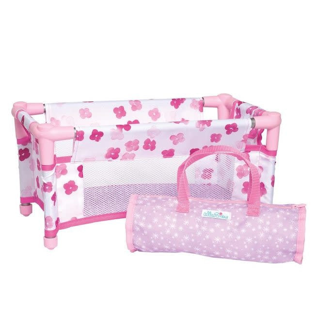 Manhattan Toy Baby Stella Take Along Travel Crib - Portable & Lightweight for On-the-Go Parents | Perfect for Travel, Daycare & Playtime at Home