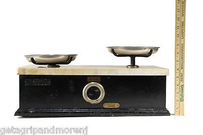 Eimer & Amend Vintage Marble Top Spice Scale by Shulton Inc - Perfect for Kitchen, Apothecary & Herb Measurement