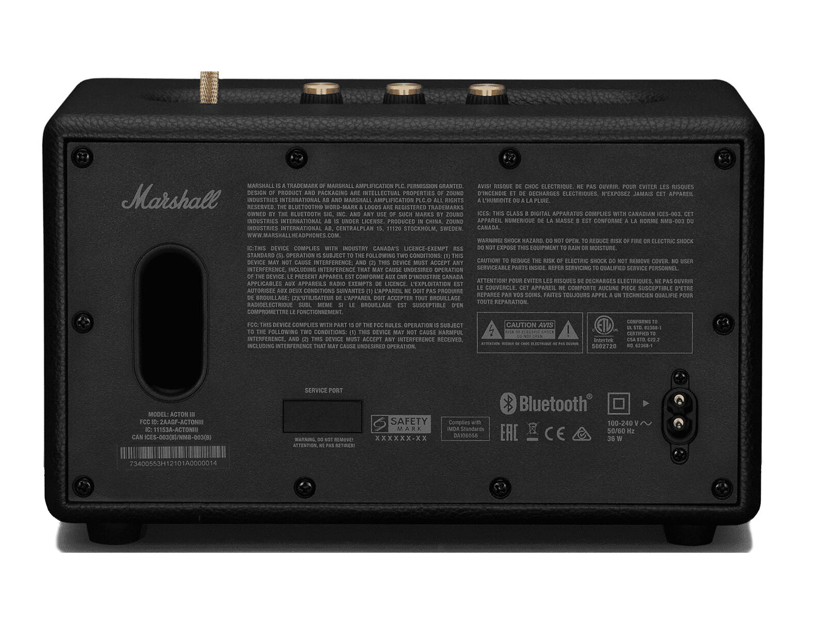 Marshall Acton III Bluetooth Speaker - Premium Portable Wireless Speaker with Rich Bass, Multi-Room Connectivity - Perfect for Home, Office, and Outdoor Use