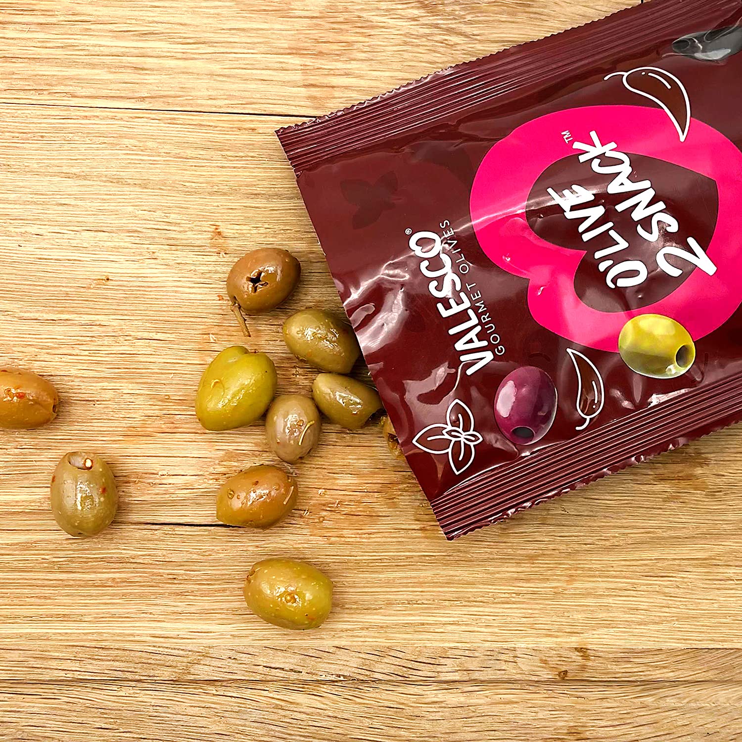Valesco Gourmet Pitted Hot Spicy Mix Olives with Chili Pepper & Herbs - 3 oz (Pack of 4) | Premium Snacking Olives for Charcuterie Boards, Cocktails & Mediterranean Recipes | Spicy Olive Snack for Parties & Healthy Eating