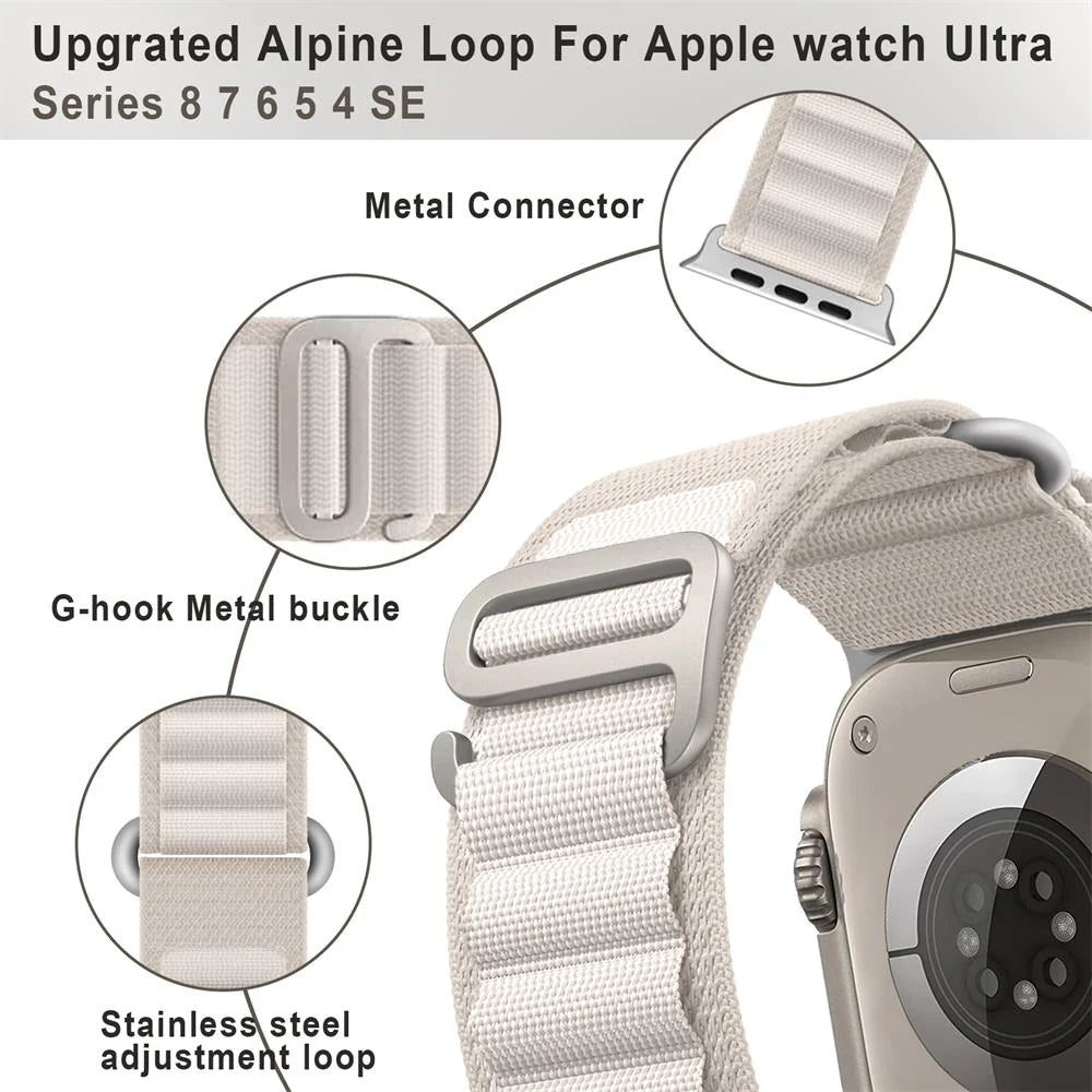 Upgraded Alpine Loop Smartwatch Band for 2025 - Premium Durable Nylon Strap Compatible with Garmin Fenix/Epix Series - Perfect for Hiking, Running & Outdoor Adventures