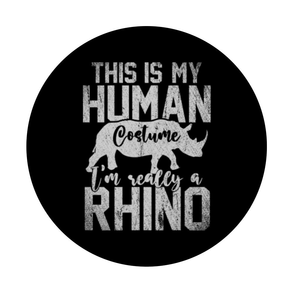 Funny Animal Lover Chubby Unicorn Rhino PopSockets Grip & Stand for Phones & Tablets - Perfect for Phone Accessories, Gifts & Daily Use