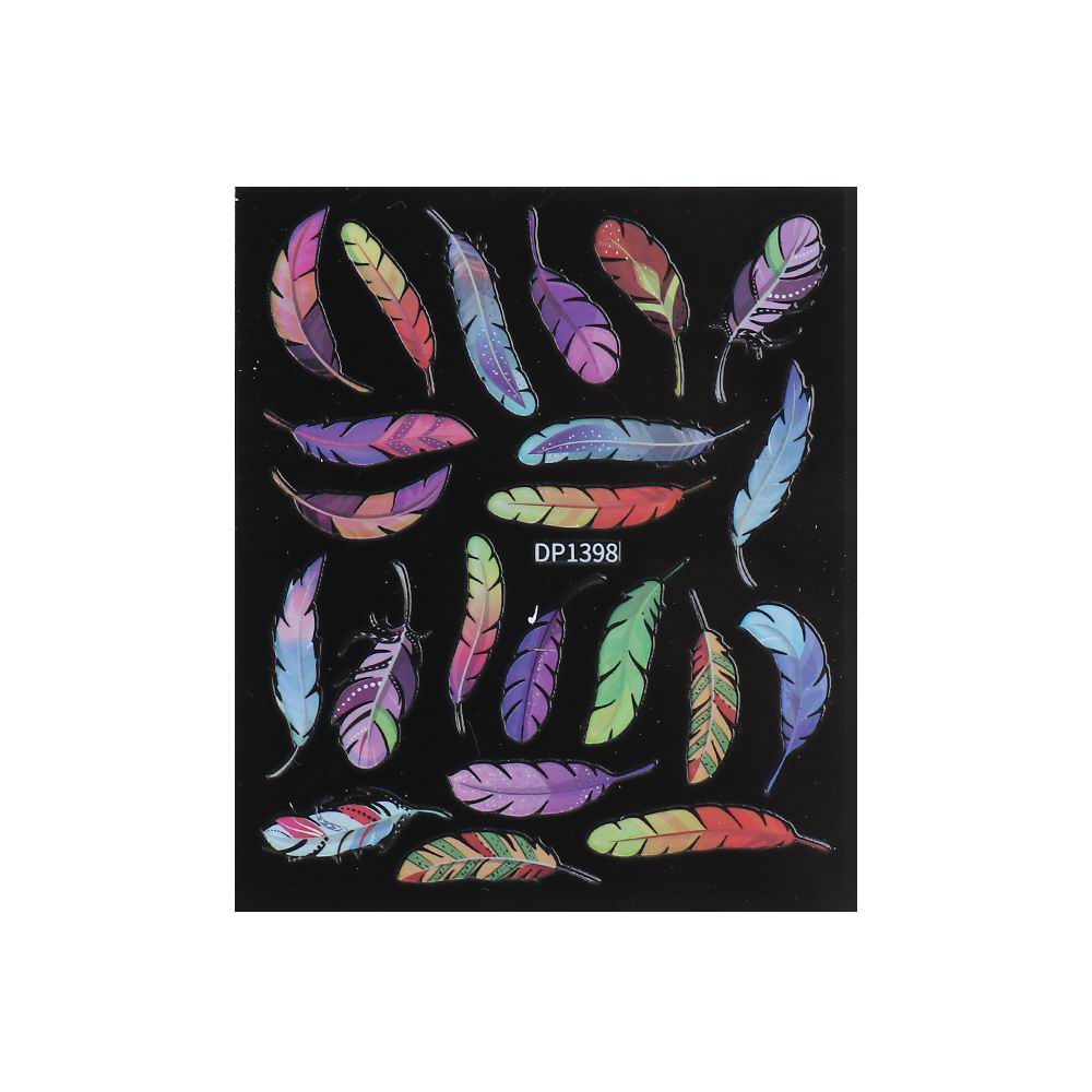 Vibrant Multicolor Nail Art Stickers - Self-Adhesive Nail Decals for DIY Manicure, Perfect for Parties, Weddings & Everyday Fashion