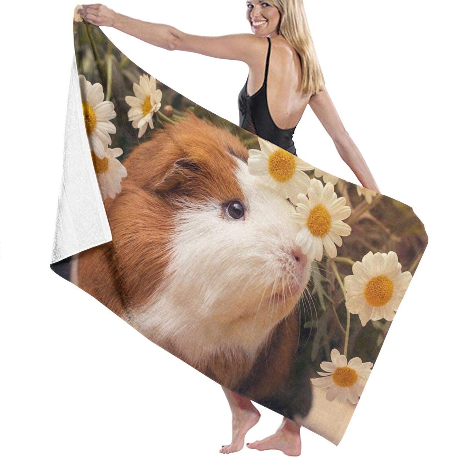 Guinea Pigs Beach Towel - Ultra Soft Sand-Free Microfiber Towel for Boys & Girls - 32x52 Inches - Perfect for Tropical Vacations, Honeymoon, SPA, Summer Picnic, Beach Cruise, Camping & Swimming Class