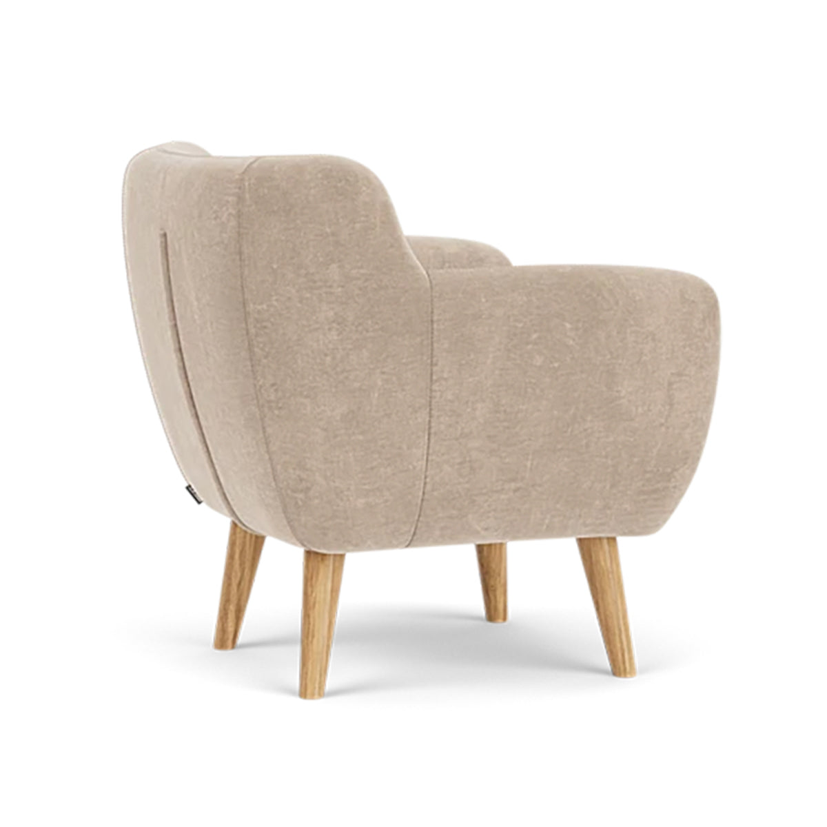Anne Fabric Armchair - Modern Upholstered Accent Chair for Living Room, Bedroom & Office - Comfortable Lounge Chair with Sturdy Wooden Legs (Perfect for Reading, Relaxing & Home Decor)