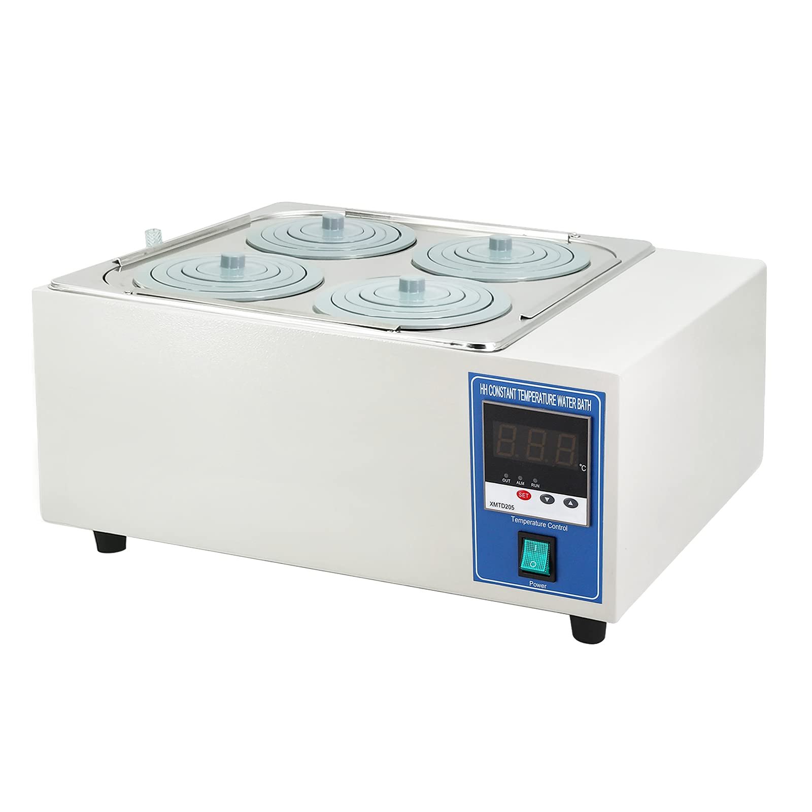 YUCHENGTECH 12L Digital Thermostatic Water Bath - 4 Openings, 800W (220V), Silver | Precise Temperature Control for Laboratory, Medical, and Scientific Experiments