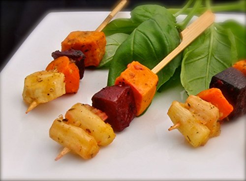 Wholesale Roasted Root Vegetable Kabob - Gourmet Frozen Vegetarian Appetizers for Parties & Events (4 Trays) - Perfect for Holiday Gatherings, BBQs & Healthy Snacking