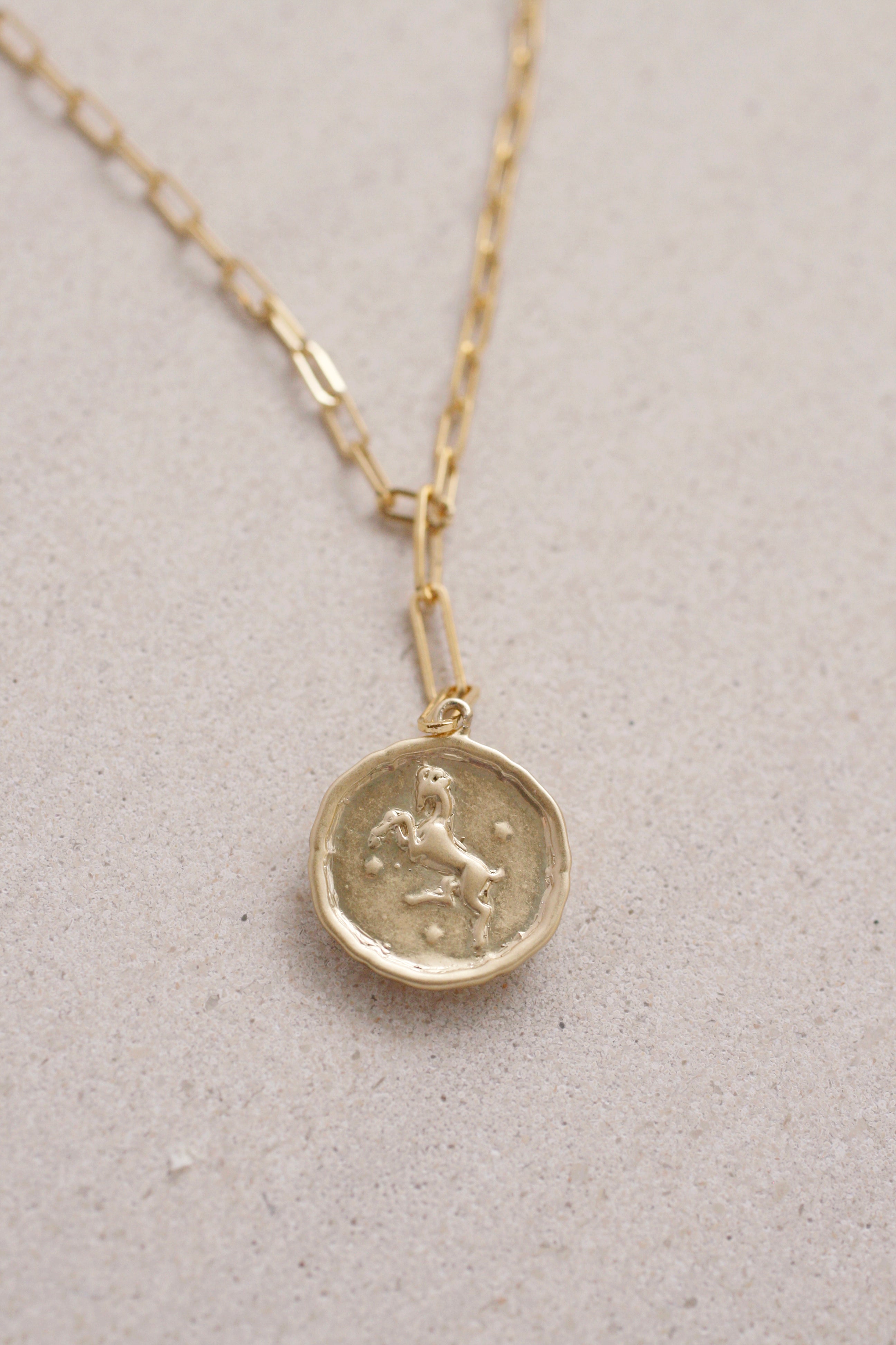 Stylish Paperclip Chain Zodiac Necklace - Personalized Zodiac Sign Jewelry for Women - Perfect for Daily Wear, Gifts & Special Occasions