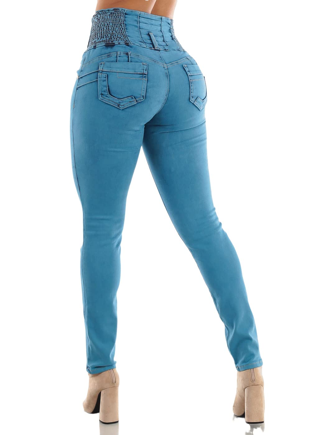 Moda Xpress Super High Waisted Butt Lifting Jeans for Women - Levanta Cola Skinny Jeans | Slimming & Tummy Control Denim Pants | Perfect for Date Night, Office & Casual Outfits