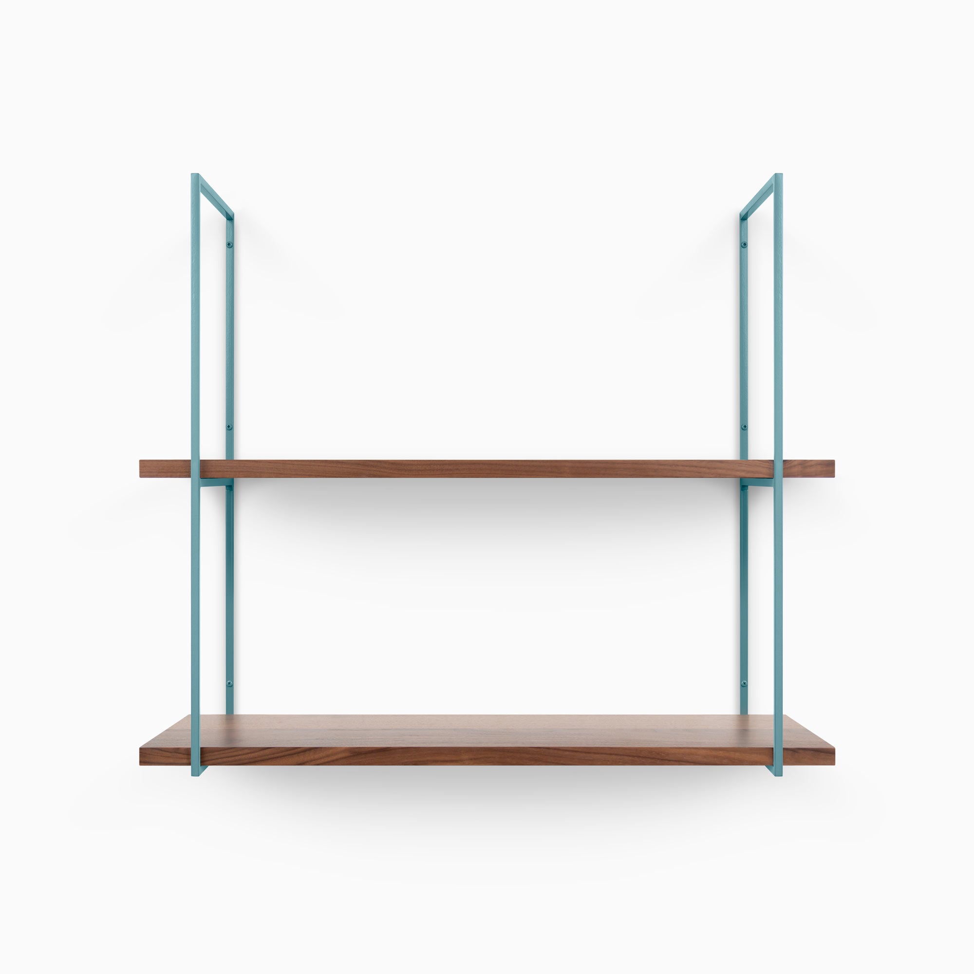 Lloyd Walnut 2 Tiered Shelf - Rustic Wooden Display Stand for Home Decor, Books & Plants | Perfect for Living Room, Bedroom or Office Organization