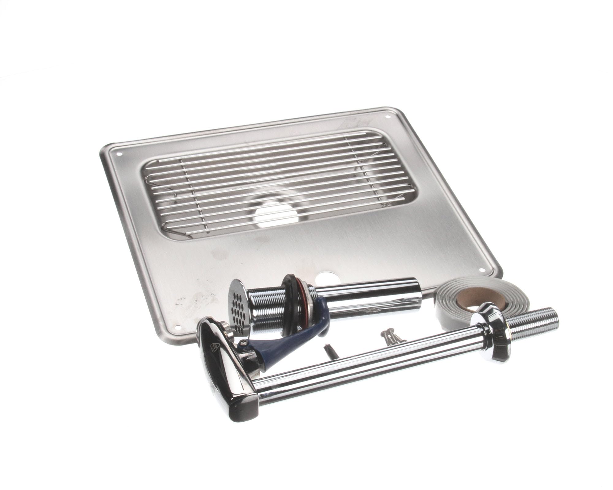 T&S Brass B-1230 Commercial Water Station Pedestal with Glass Filler and Drip Pan - Chrome Finish for Restaurants, Bars, and Cafes - ADA Compliant Drinking Fountain Accessory