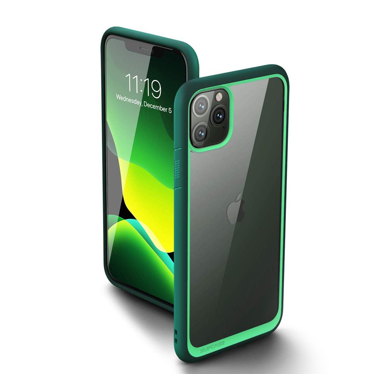 Apple iPhone 11 Pro Max 6.5 Inch Shockproof Case - Unicorn Beetle Style Clear Protective Cover with Green Accents | Perfect for Outdoor Activities, Travel & Daily Protection