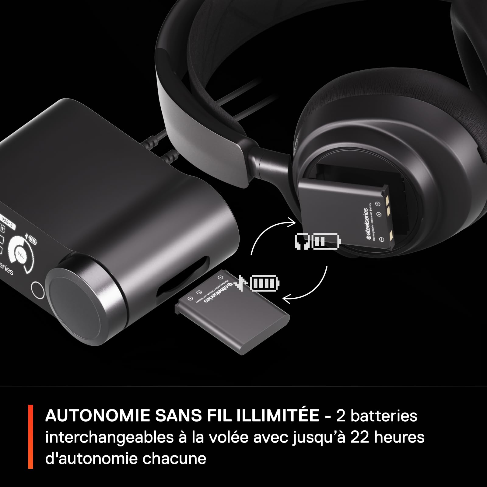 SteelSeries Arctis Nova Pro Wireless Gaming Headset with ANC - Multi-Platform Compatible (PC, PS5, PS4, Switch, Mobile) - Magnetic Neodymium Drivers & ClearCast Gen 2 Mic - Perfect for Competitive Gaming, Streaming, and Long Gaming Sessions