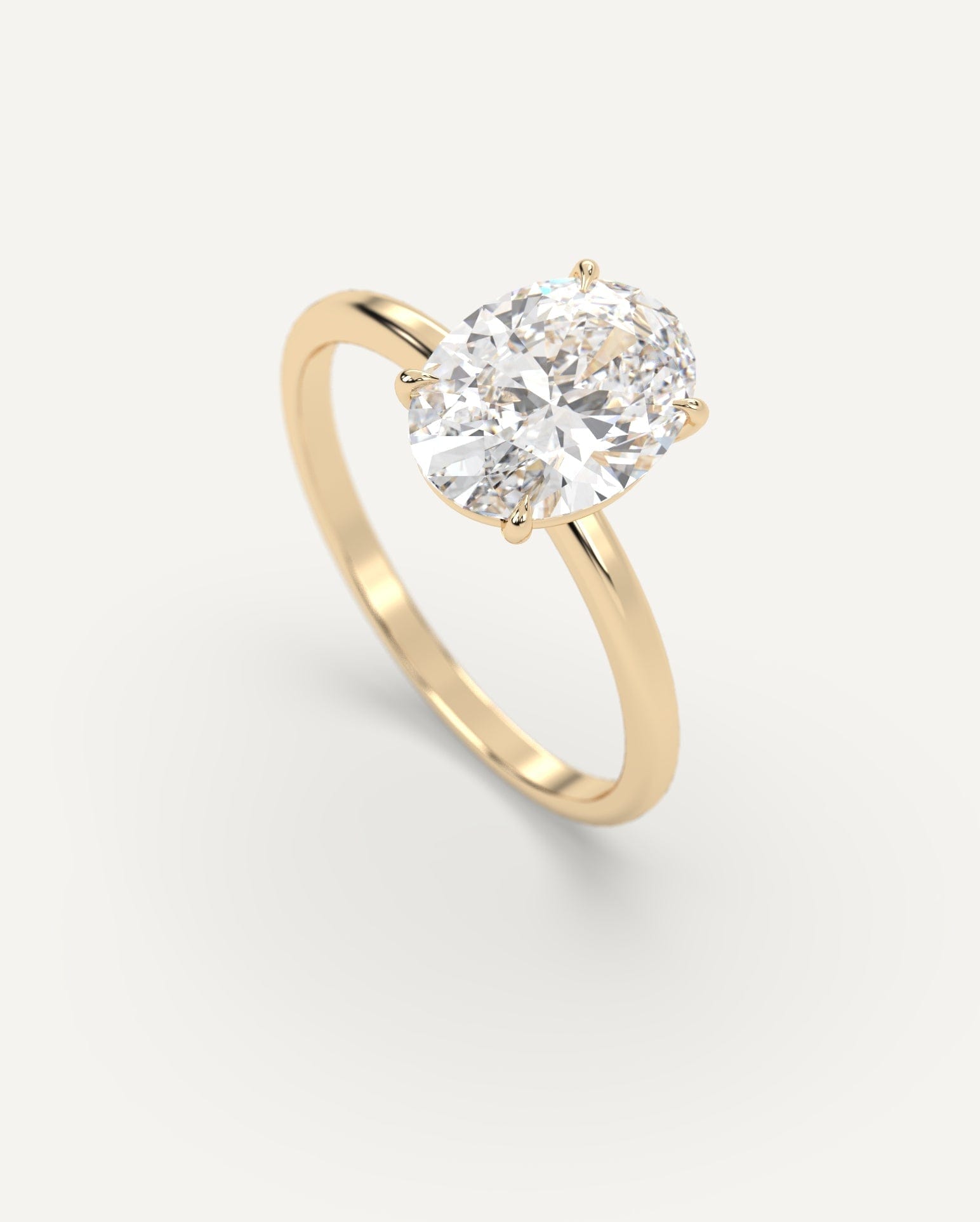 2 Carat Oval Cut Diamond Engagement Ring for Women - Elegant Wedding & Anniversary Jewelry Gift