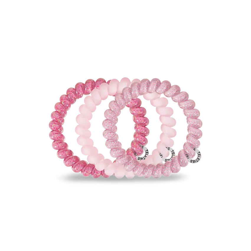 Made Me Blush Large Hair Tie Pack - 10 Piece Set of Soft Stretchy Hair Elastics for Women & Girls | Perfect for Ponytails, Buns & Everyday Hairstyles