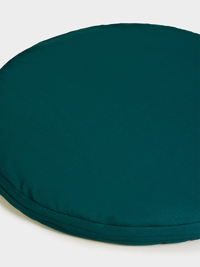Organic Round Zabuton Meditation Cushion for Yoga & Zen Practice - Comfortable Floor Seating Pillow for Home Studio, Meditation & Relaxation