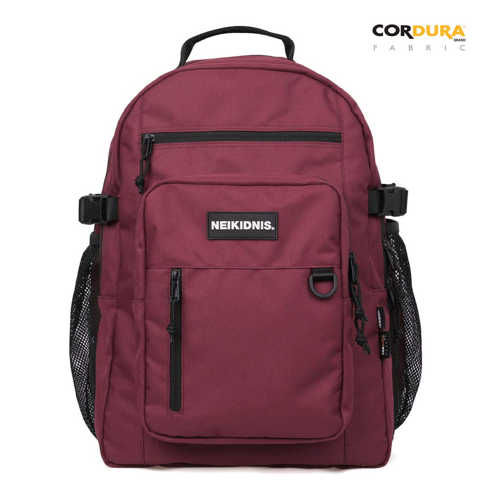 NEIKIDNIS 28L Cordura Laptop Backpack - Durable Unisex Travel & Work Backpack for Commuters & Students - Burgundy Casual Daypack for Office, College & Business Trips