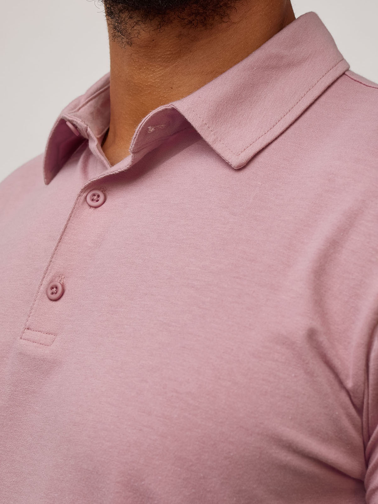 Chalk Pink Torrey Polo Shirt for Men - Soft Cotton Casual Wear for Golf, Office & Everyday Outfits
